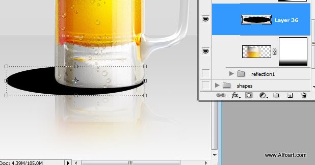 Shiny Cold Beer Glass Illustration with colorfull liquid inside and splashing effect.Create realistic glossy glass with liquid in them, make reflections and shadows